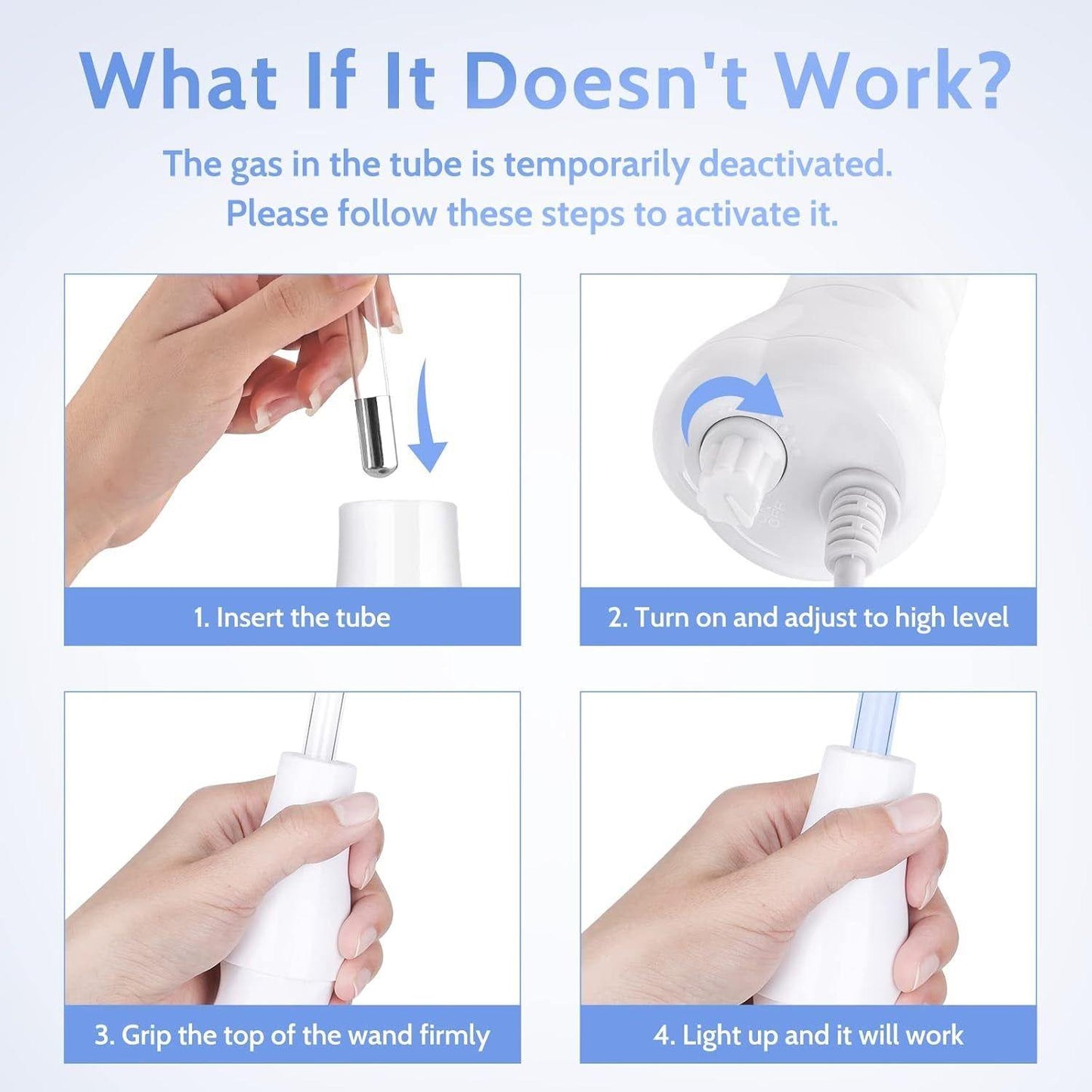 Compact Rechargeable Facial Massager - Blue