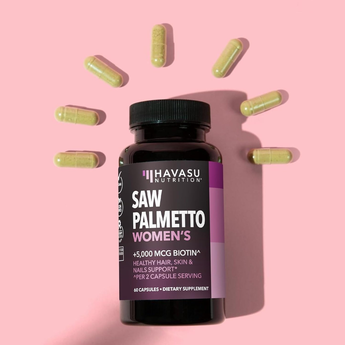 Natural Hair Skin Nail Vitamins for Women - 60 Capsules