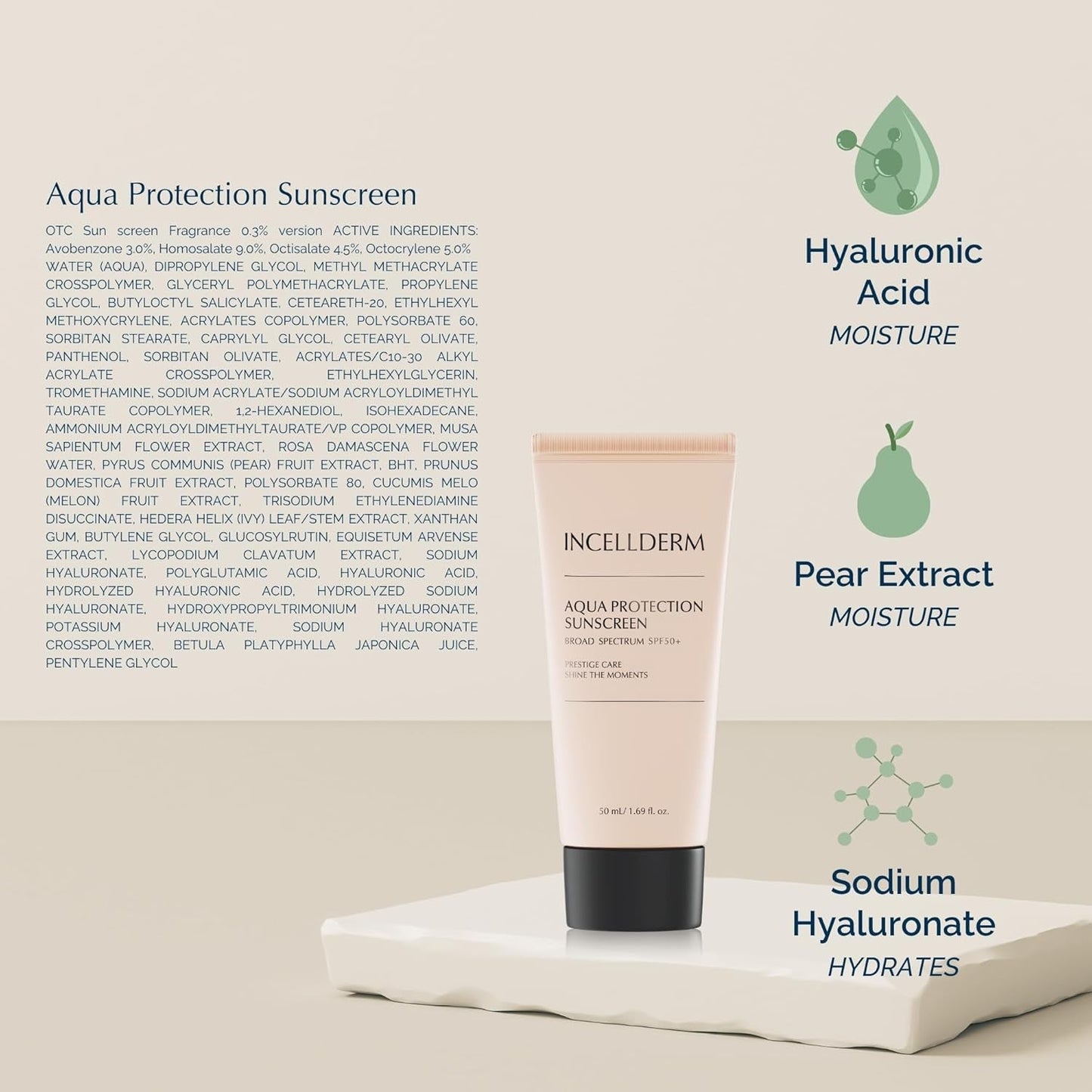 Waterproof Sunscreen Lotion SPF 50+ 50ml - Oil Free Moisturizing