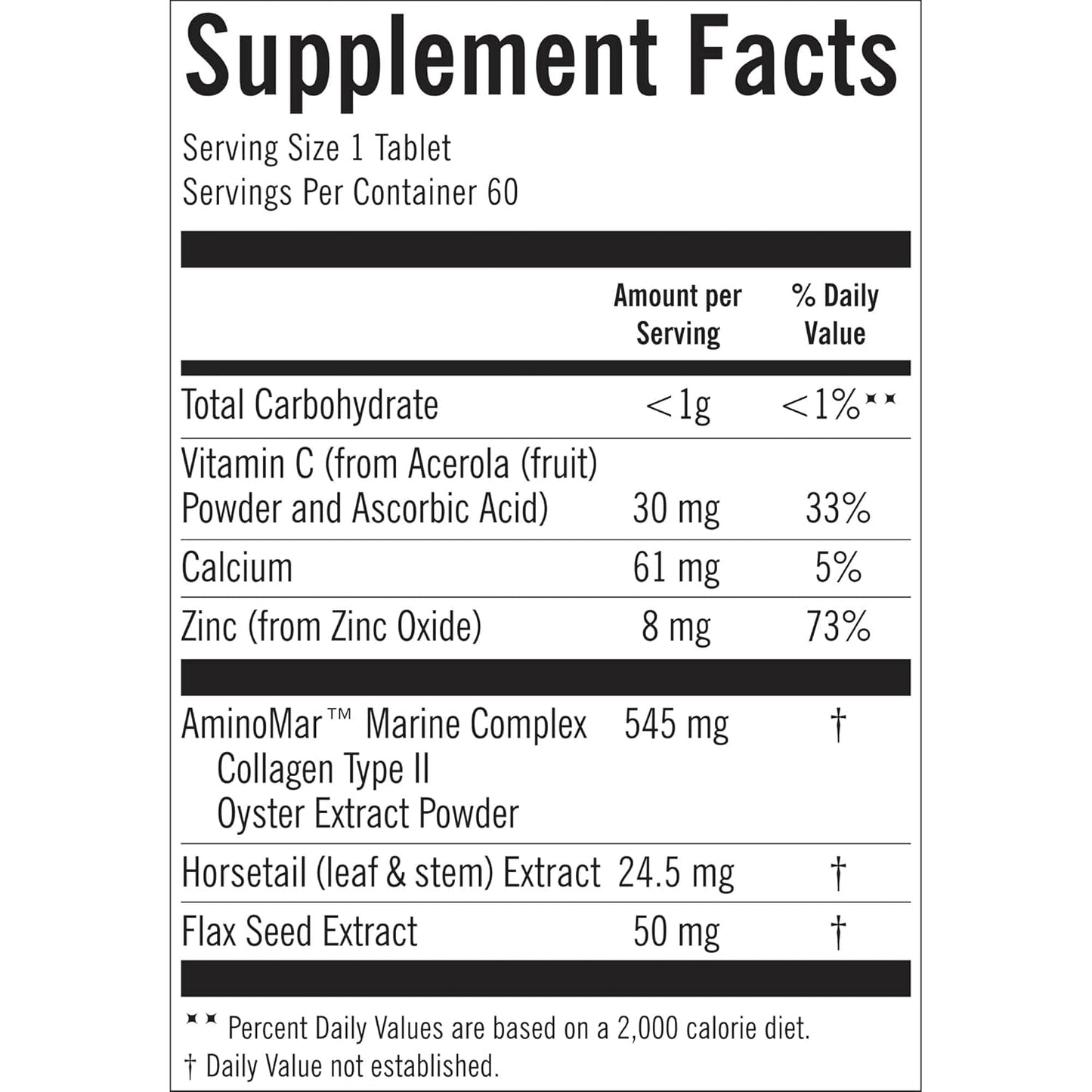 Natural Hair Growth Supplements for Men - 60 Tablets