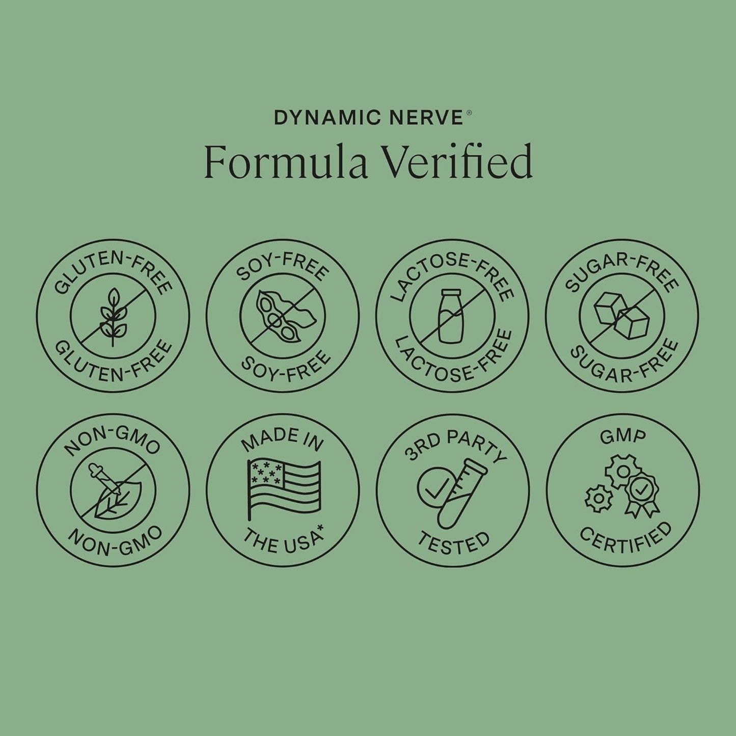 Natural Nerve Support Dietary Supplement Capsules