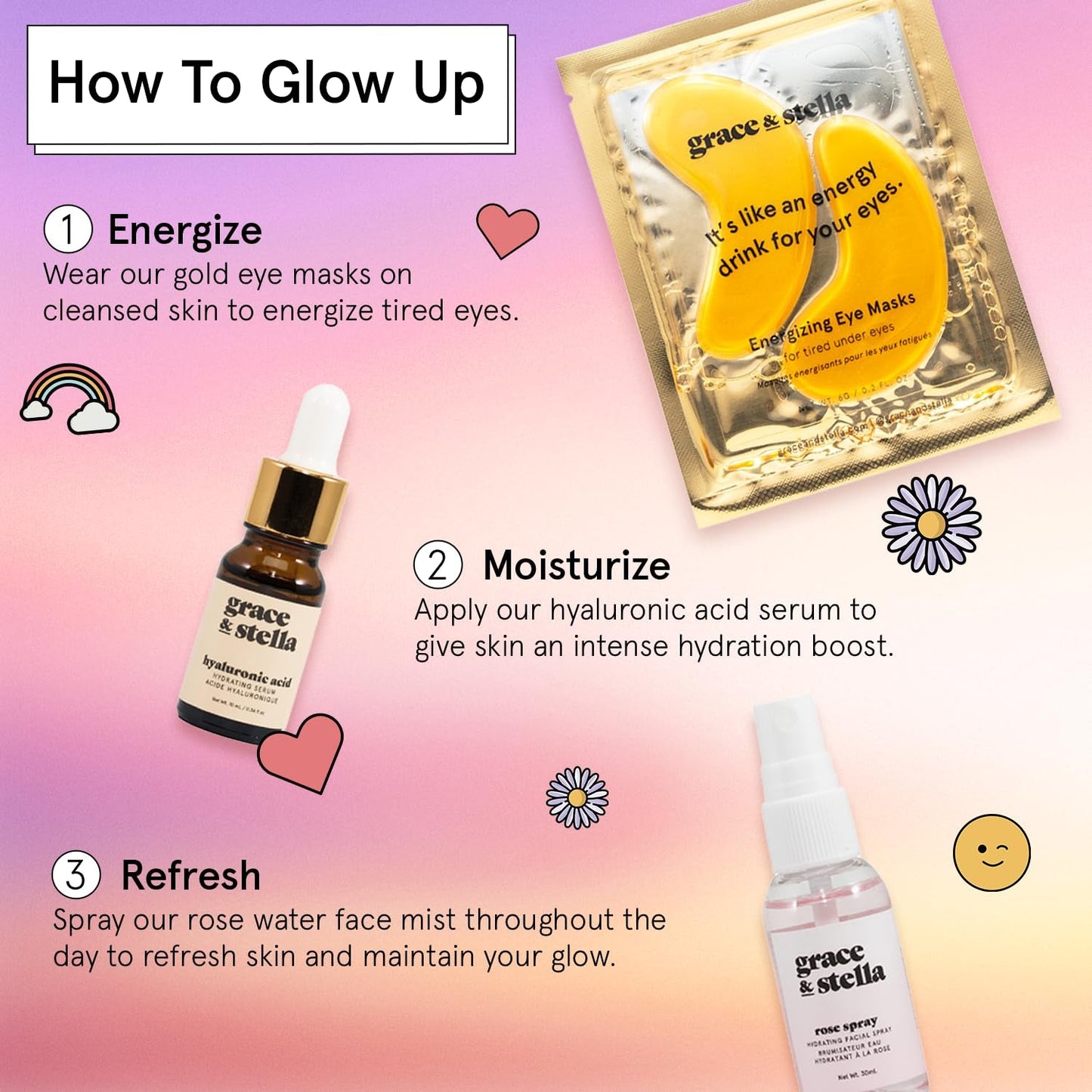Relaxing Skincare Starter Kit with Masks & Hydrating Serum