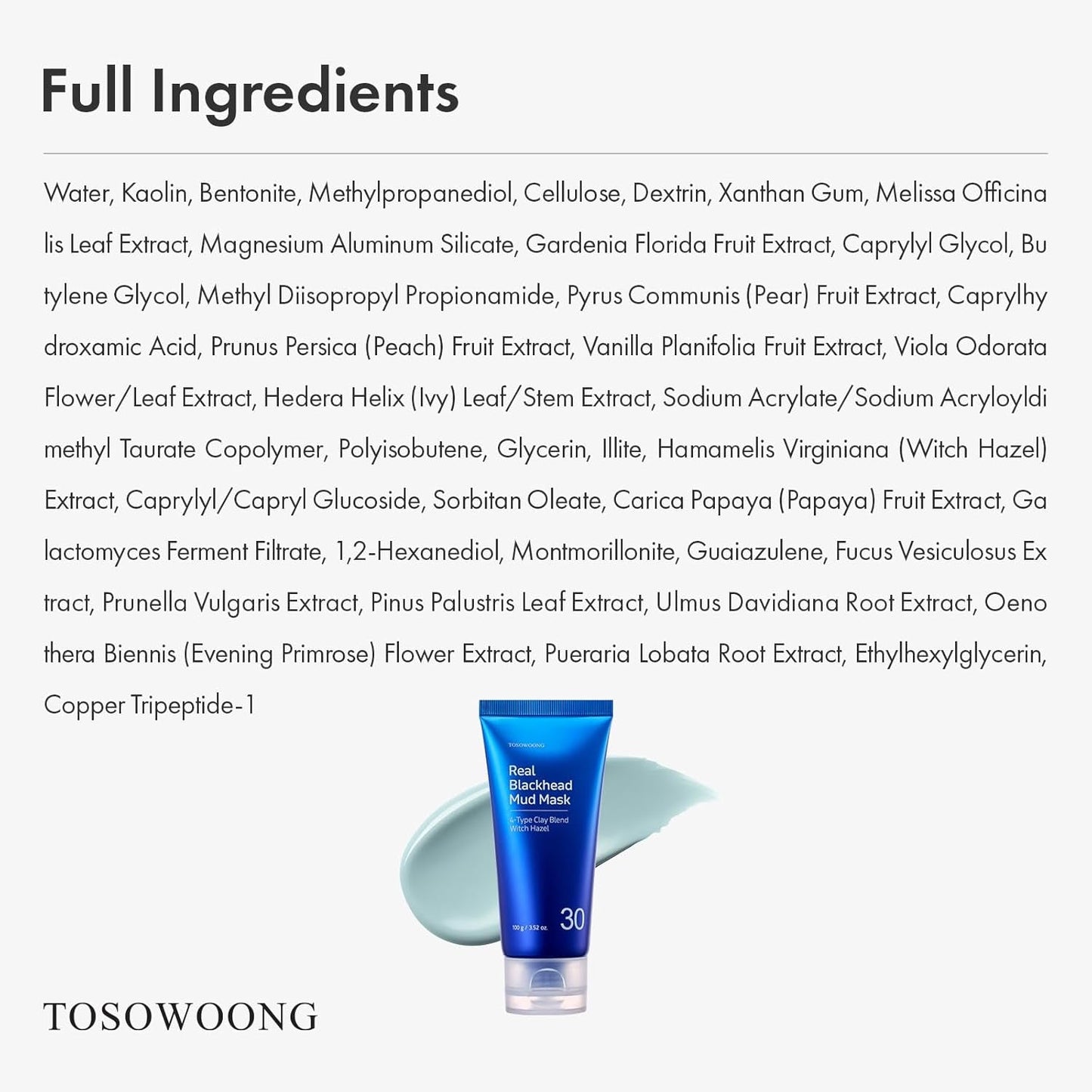 Natural Blackhead Face Mask 100g - Pore Cleansing Detox