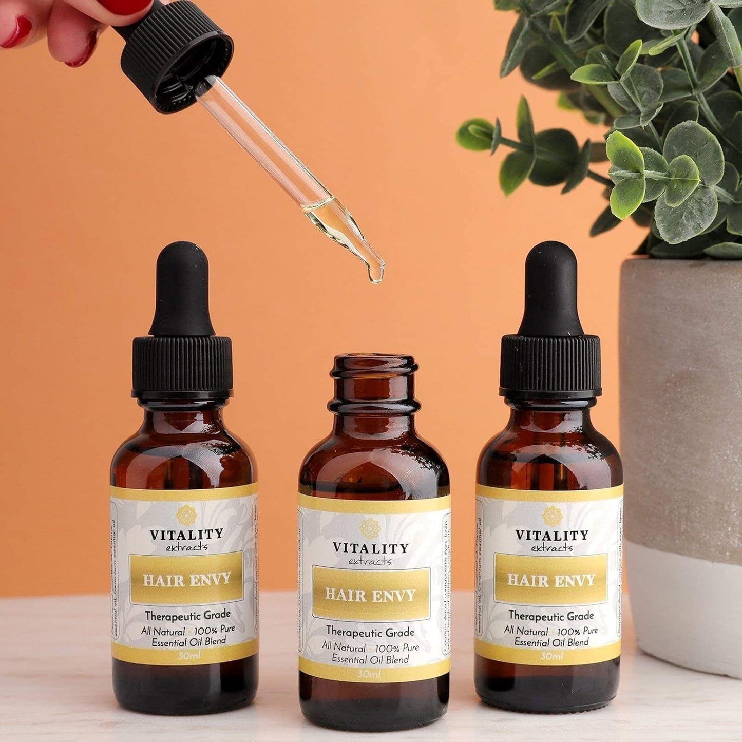 Natural Hair Growth Oil with Pure Plant Extracts
