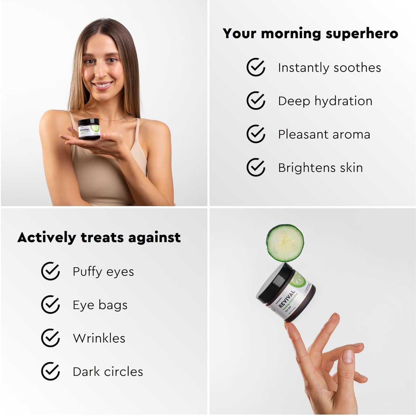 Cooling Cucumber Eye Gel for Dark Circles & Puffiness