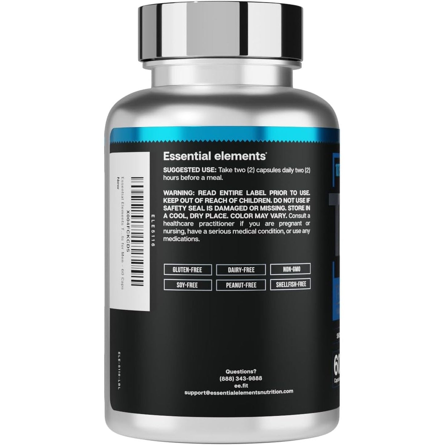 Premium Testosterone Booster 60 Capsules - Men's Energy Supplement