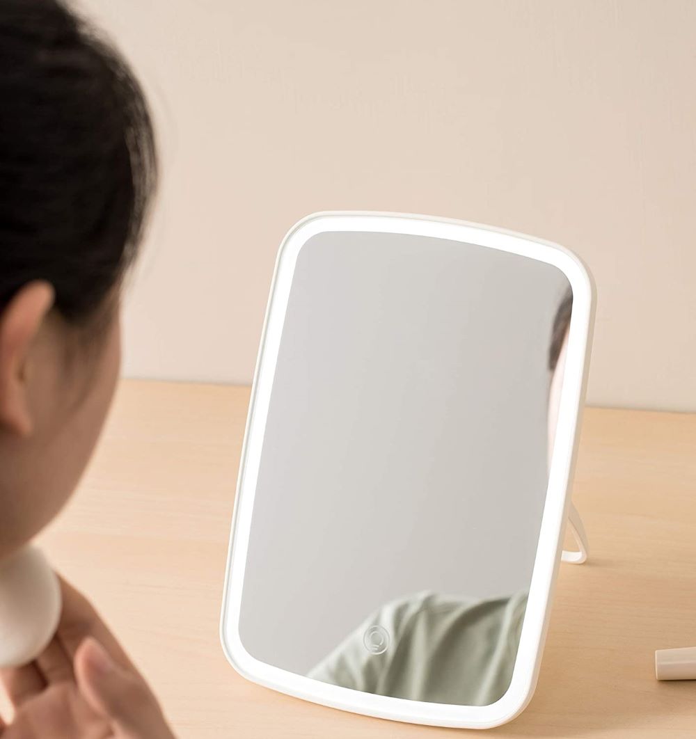 LED Makeup Mirror with Touch Dimmer Switch and Portable Stand