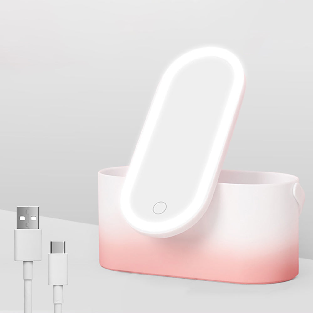 Travel Portable Makeup Organizer Box With LED