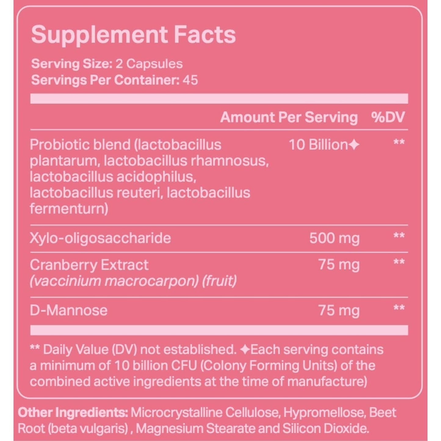 Natural Feminine Probiotics - 90 Capsules