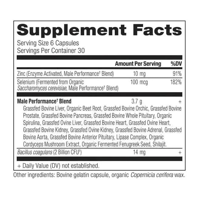 Natural Energy Male Supplement - 180 Capsules