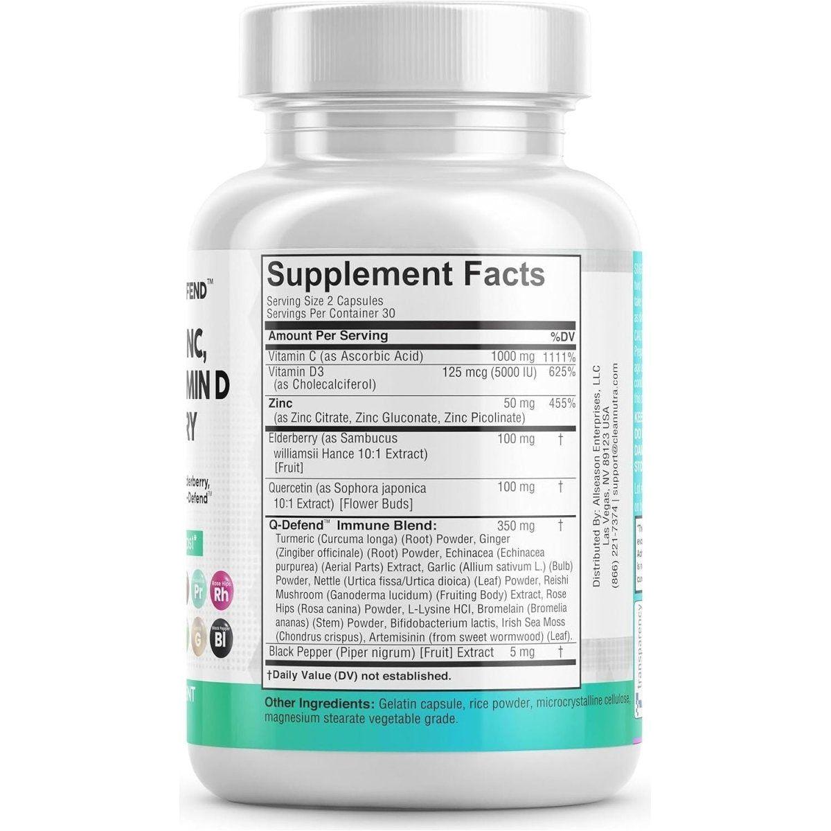 Natural Immune Support Vitamin Booster - 60 Capsules