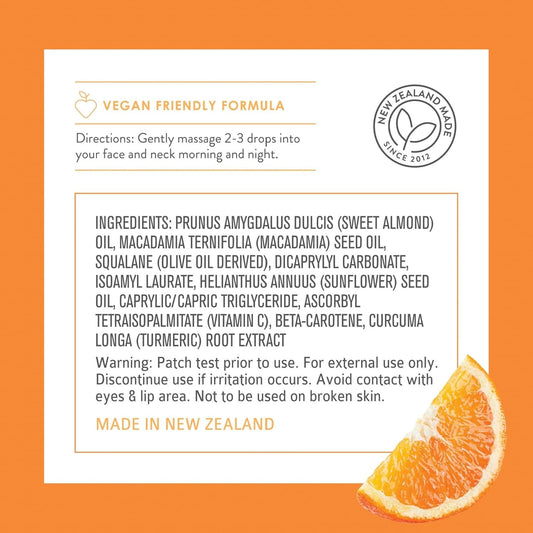 Natural Vitamin C Turmeric Facial Oil for Glowing Skin