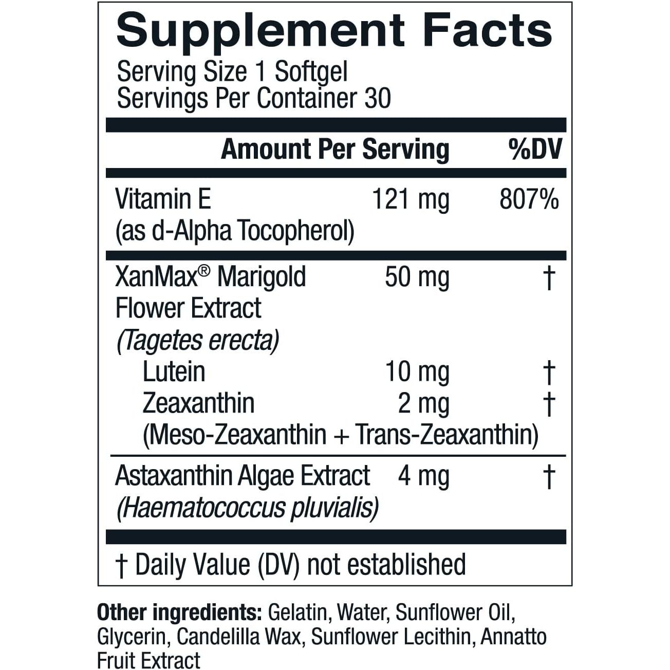 Eye Care Supplements Blue Light Defense Softgels