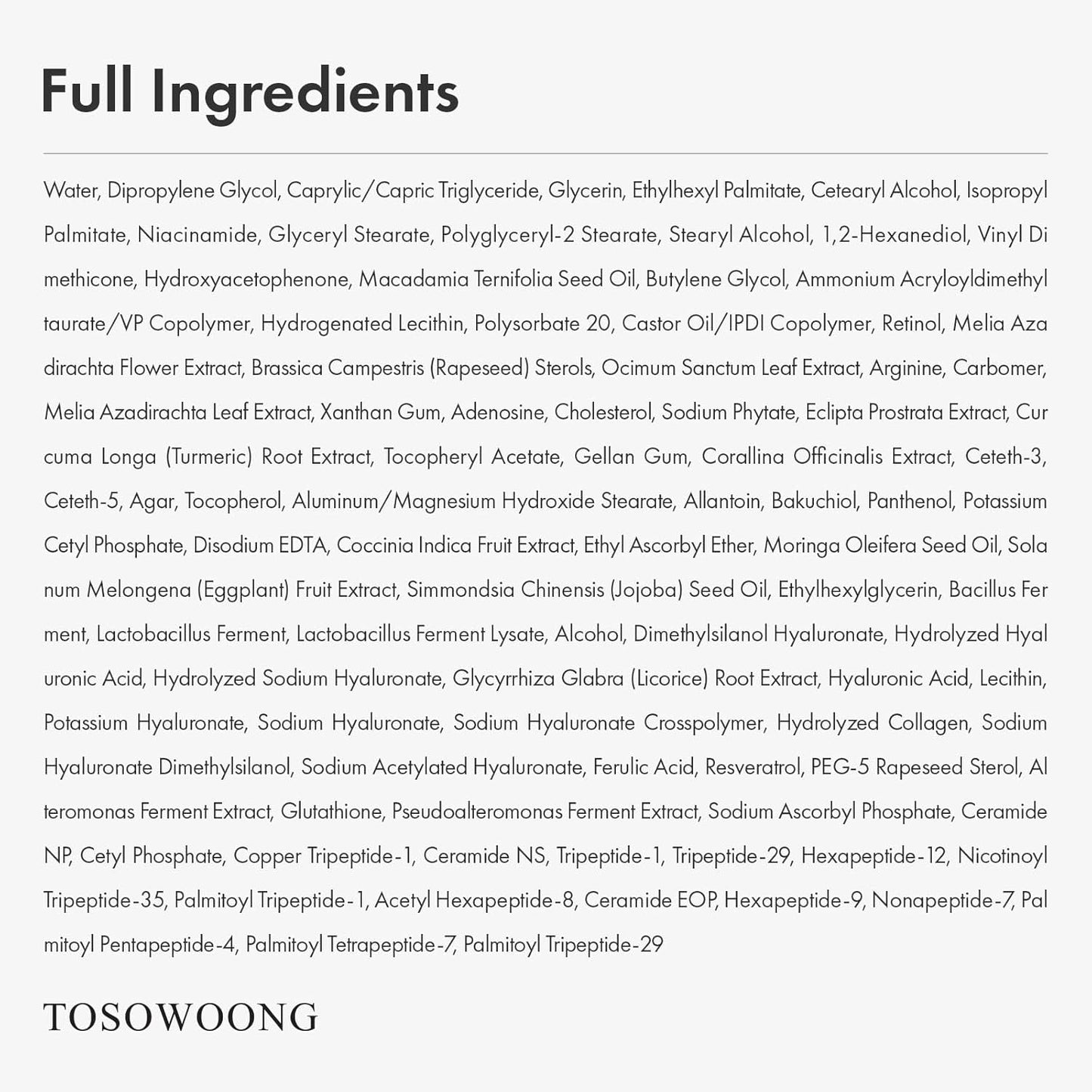 TOSOWOONG Anti Aging Retinol Night Moisturizer 50ml