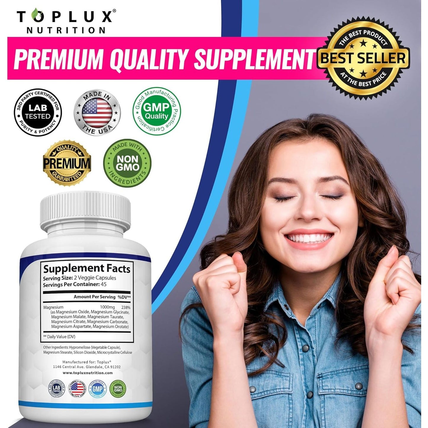 High Strength Magnesium Tablets for Energy and Fitness