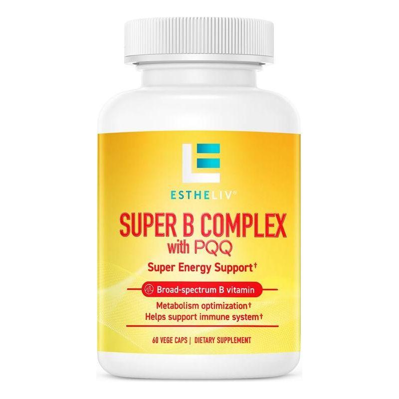 Maximum Energy Vitamin B Complex Supplements 60 Capsules - Mycosmeticslondon