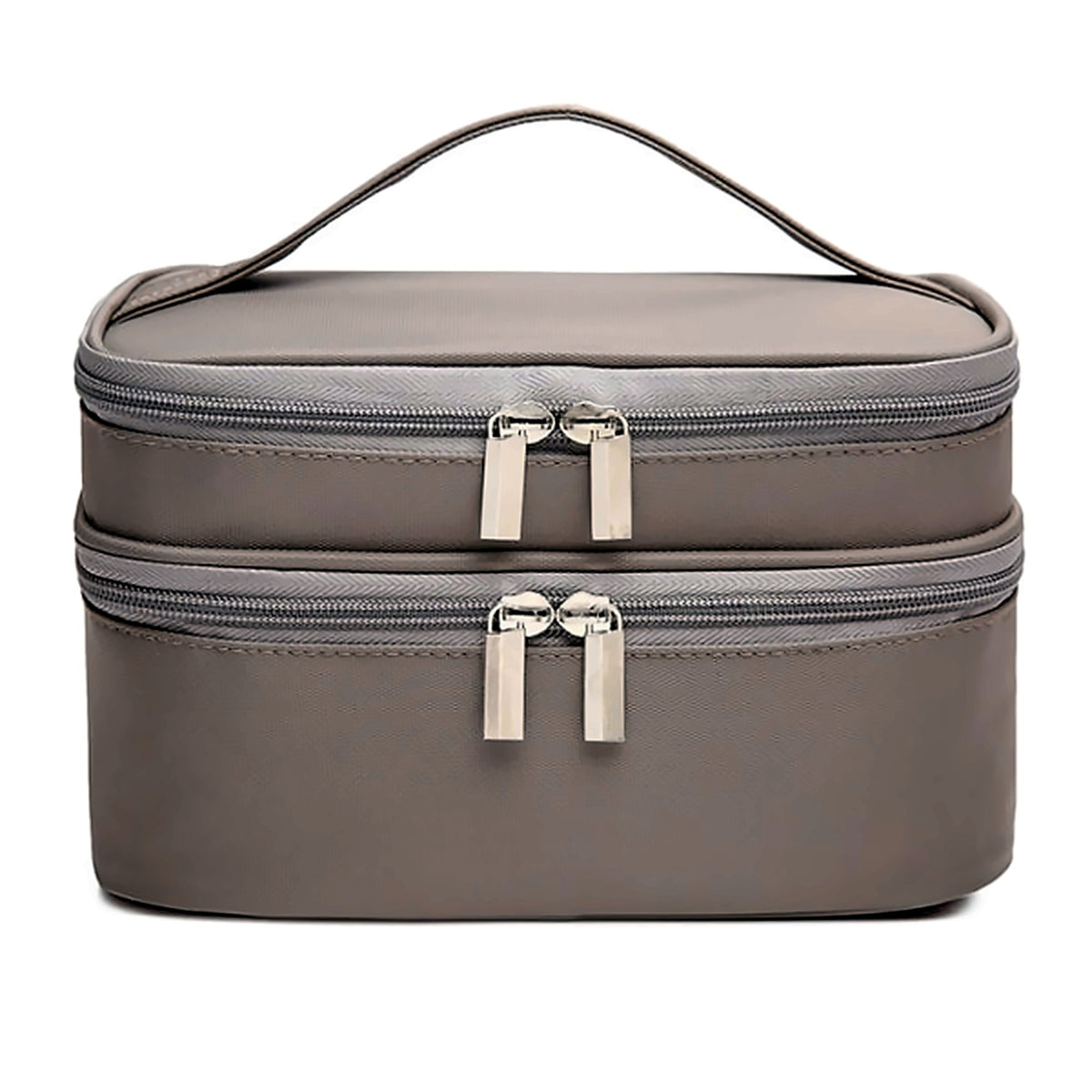 Double-layer makeup bag – grey