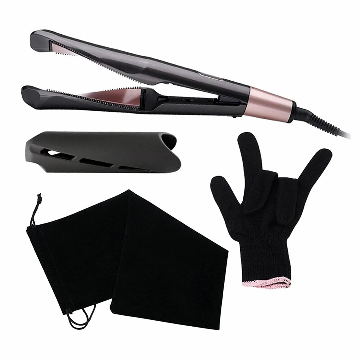 2-in-1 twist straightener and curler – with accessories