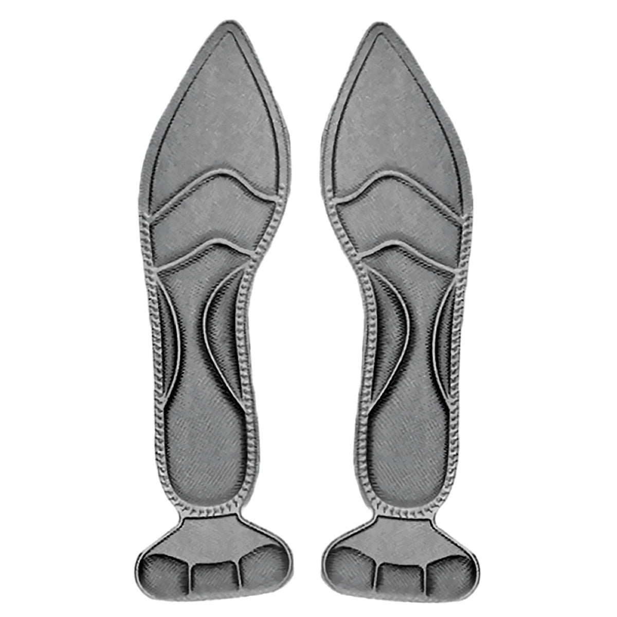 Memory foam high heel insoles – pointed, grey