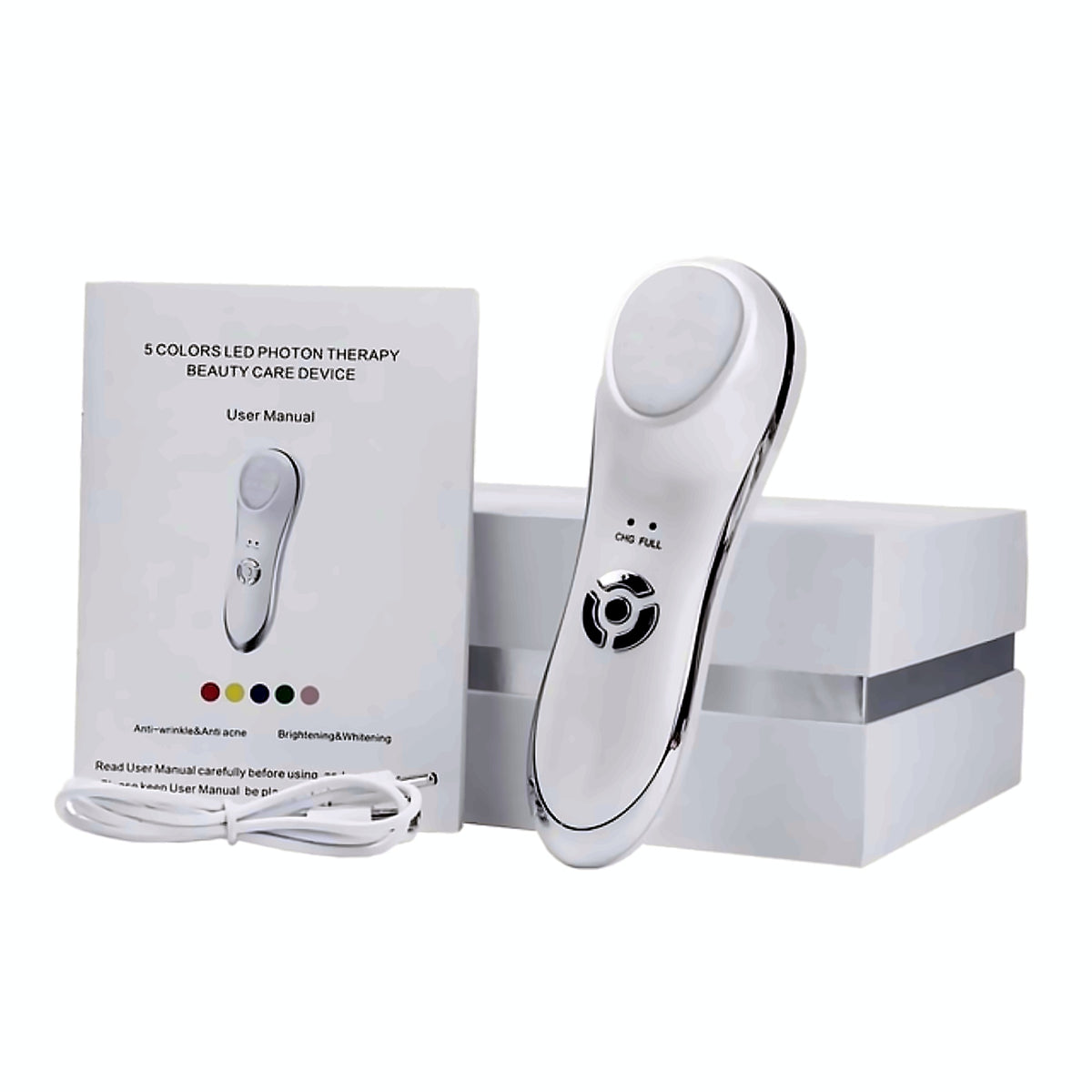 6-in-1 LED facial massager – with gift box