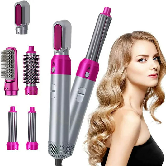 5 In 1 Electric Hair Brush Straightener