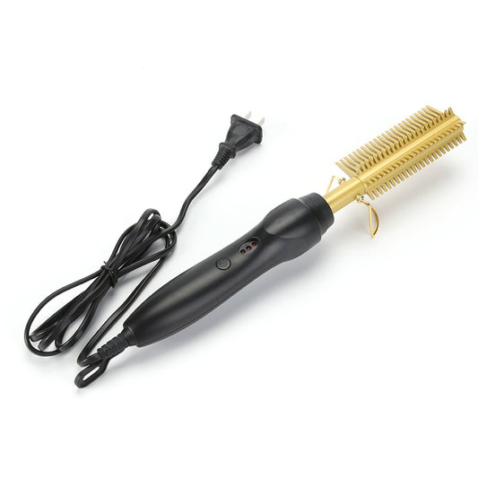 Professional Iron Hair Straightener Curler Comb