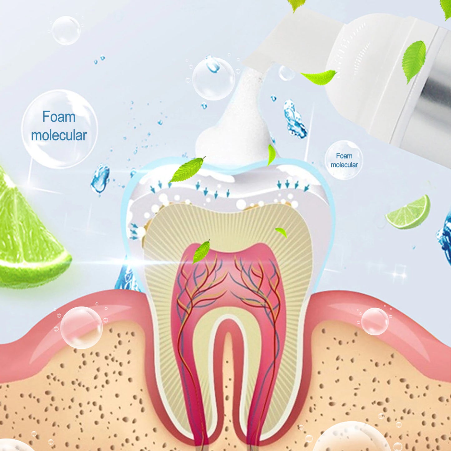 Instant Whitening Foam Toothpaste