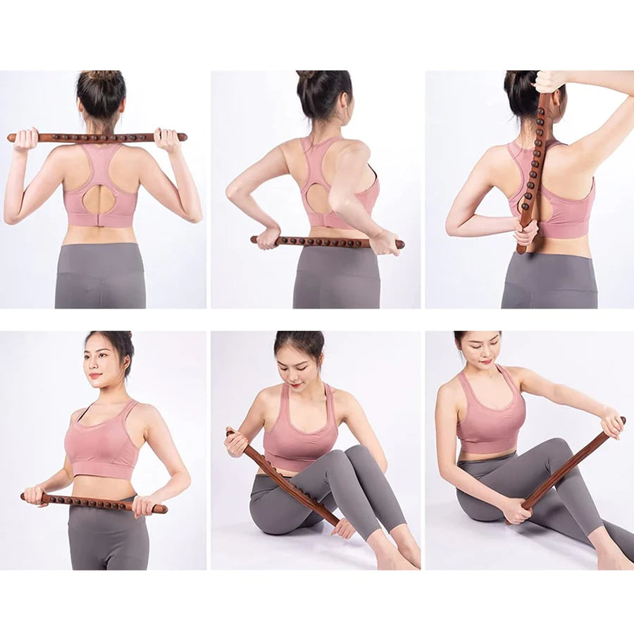Gua Sha Carbonized Wooden Massage Stick