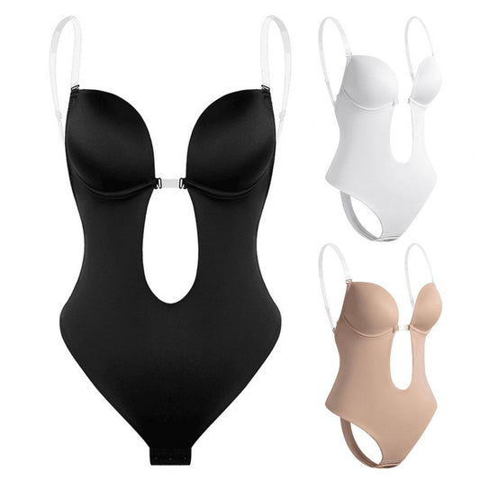 Deep V-Neck Body Shaper - Bodywear Shapewear
