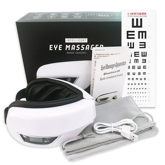Heated smart eye massager mask vibrating machine