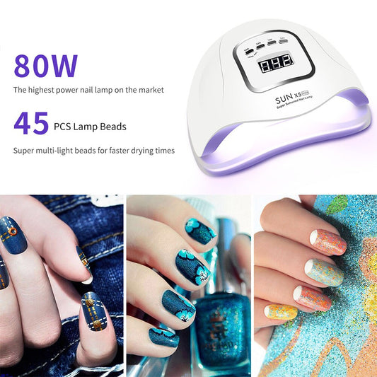 80W Professional UV Led Nail Dryer Lamp with Intelligent Sensor