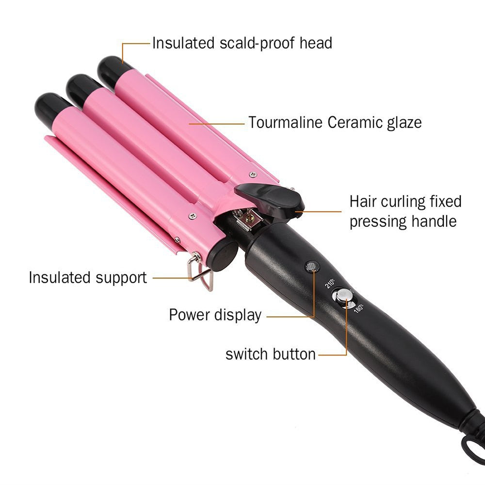 Waver Hair Tool Triple Barrel Hair Curler