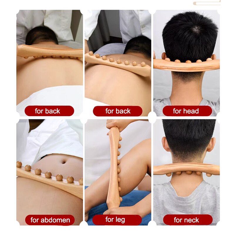 Gua Sha Carbonized Wooden Massage Stick