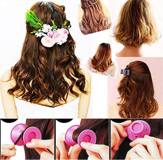 40PCS Heatless Silicone Sleep Rollers Hair Curlers- Curls Overnight
