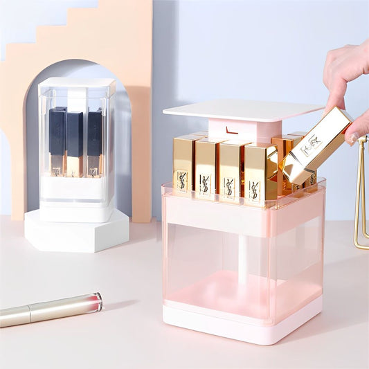Cosmetic Storage Box - Transparent Push-up Lipstick Holder
