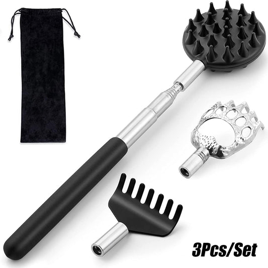 Back Scratcher Massager with 3 detachable heads
