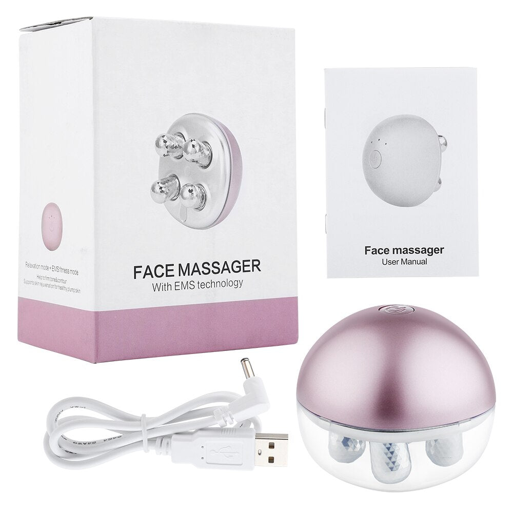 Face Electric Massager - EMS Microcurrent Anti Aging Face Roller