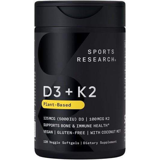 Vegan D3 & K2 Softgels for Bone Health - Mycosmeticslondon