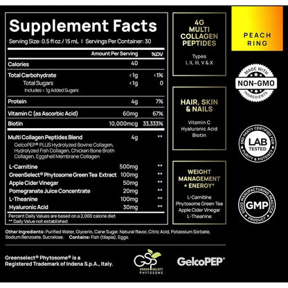 Natural Collagen Booster - 450ml Liquid Supplement