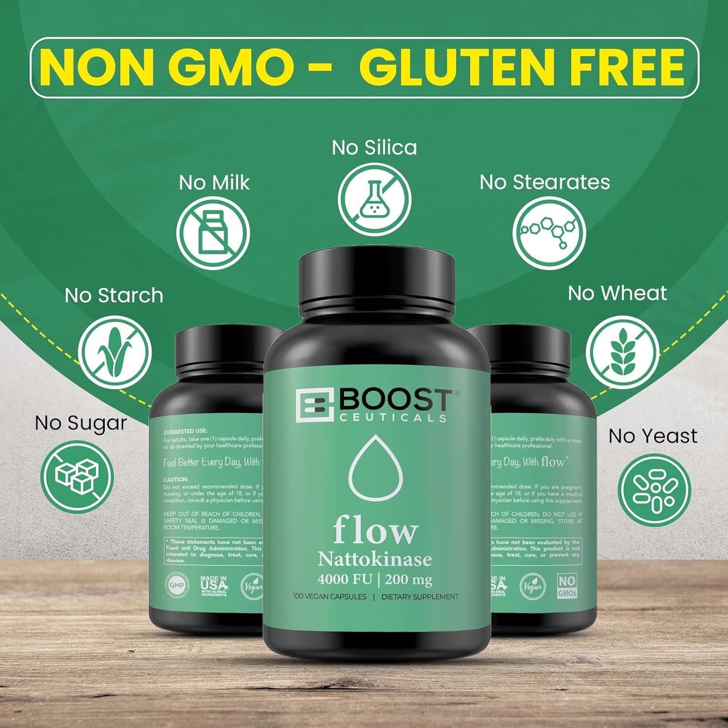 Natural Blood Flow Heart Health Supplement Capsules