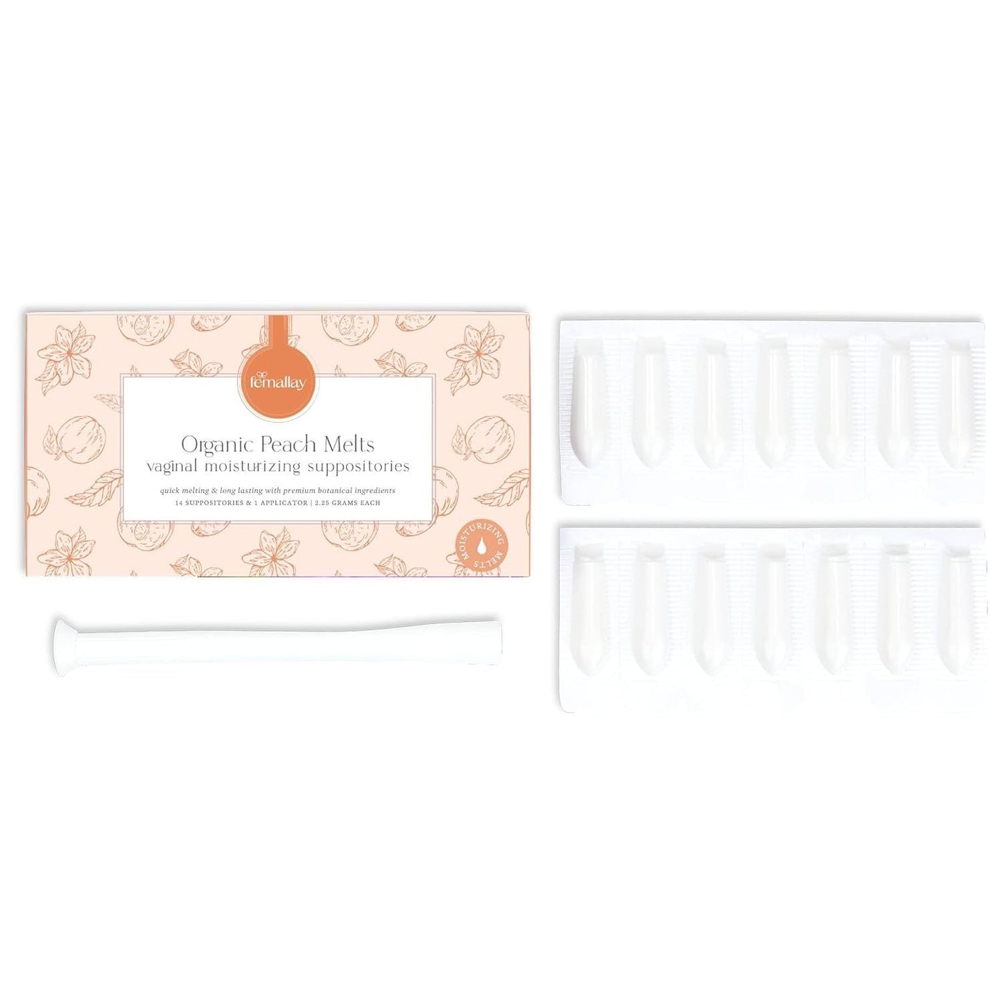 Natural Vaginal Moisturizer Suppositories 14 Pack