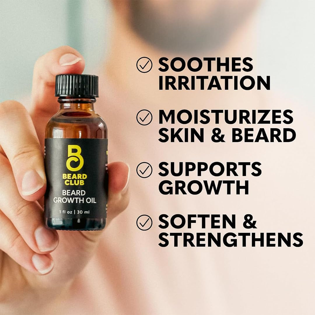 Natural Beard Care Kit - Beard Growth Set with Oil & Balm