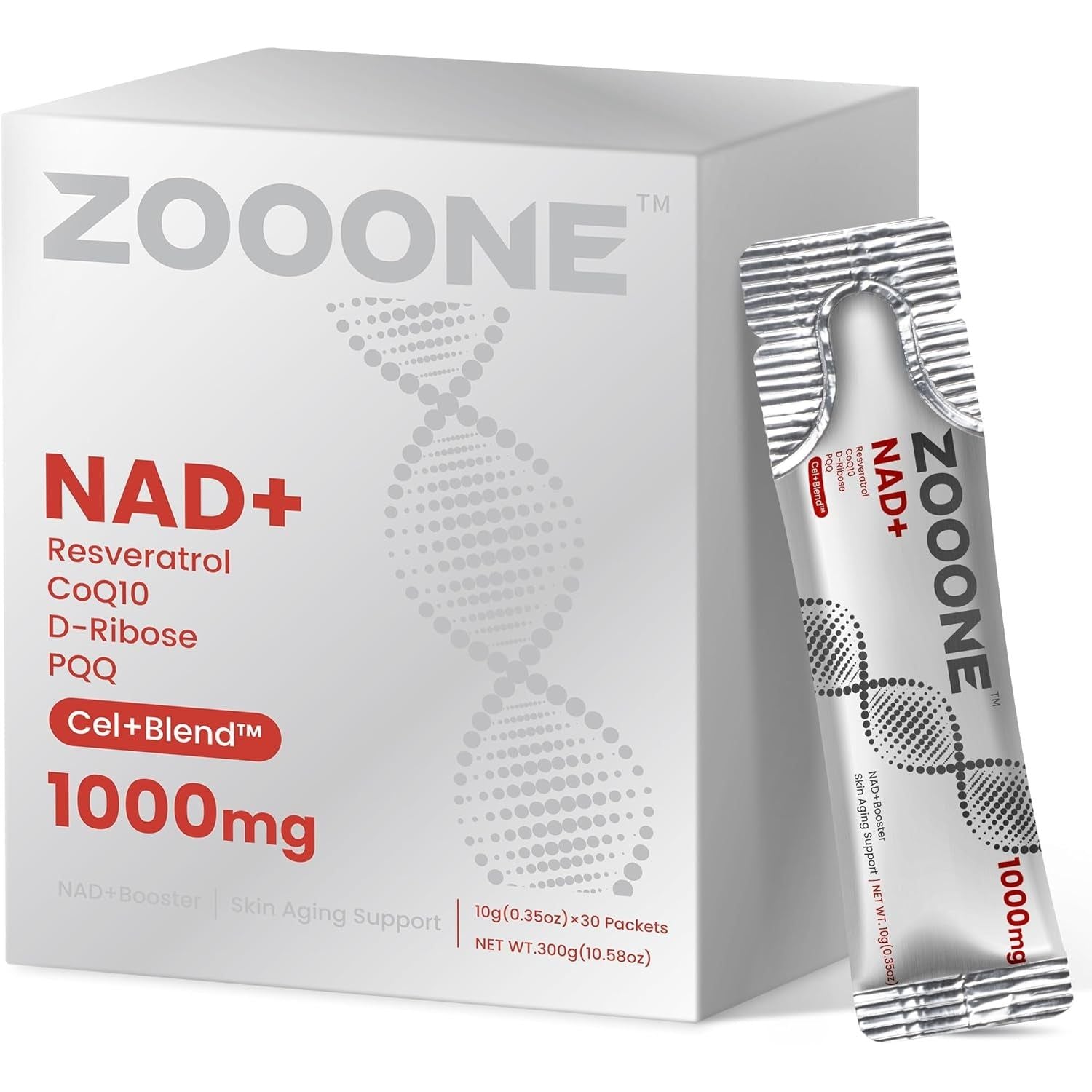 Powerful NAD+ 1000mg Liquid Supplement Packets - Mycosmeticslondon