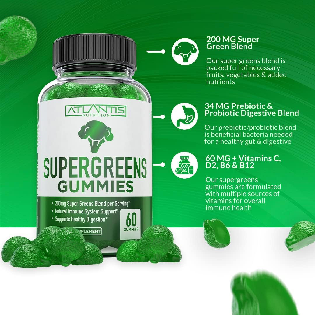 Delicious Greens Vitamin Gummies - 60 Count