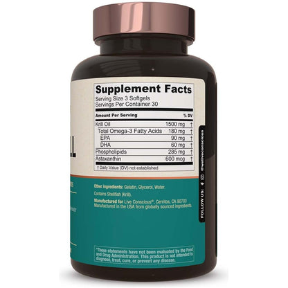 Premium Omega 3 Krill Oil Softgels