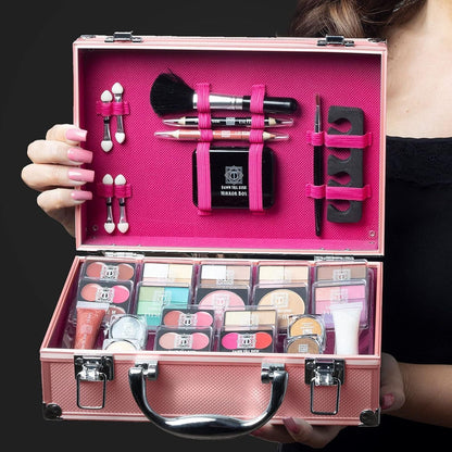 Ultimate 80pc Rose Gold Makeup Kit with Travel Case