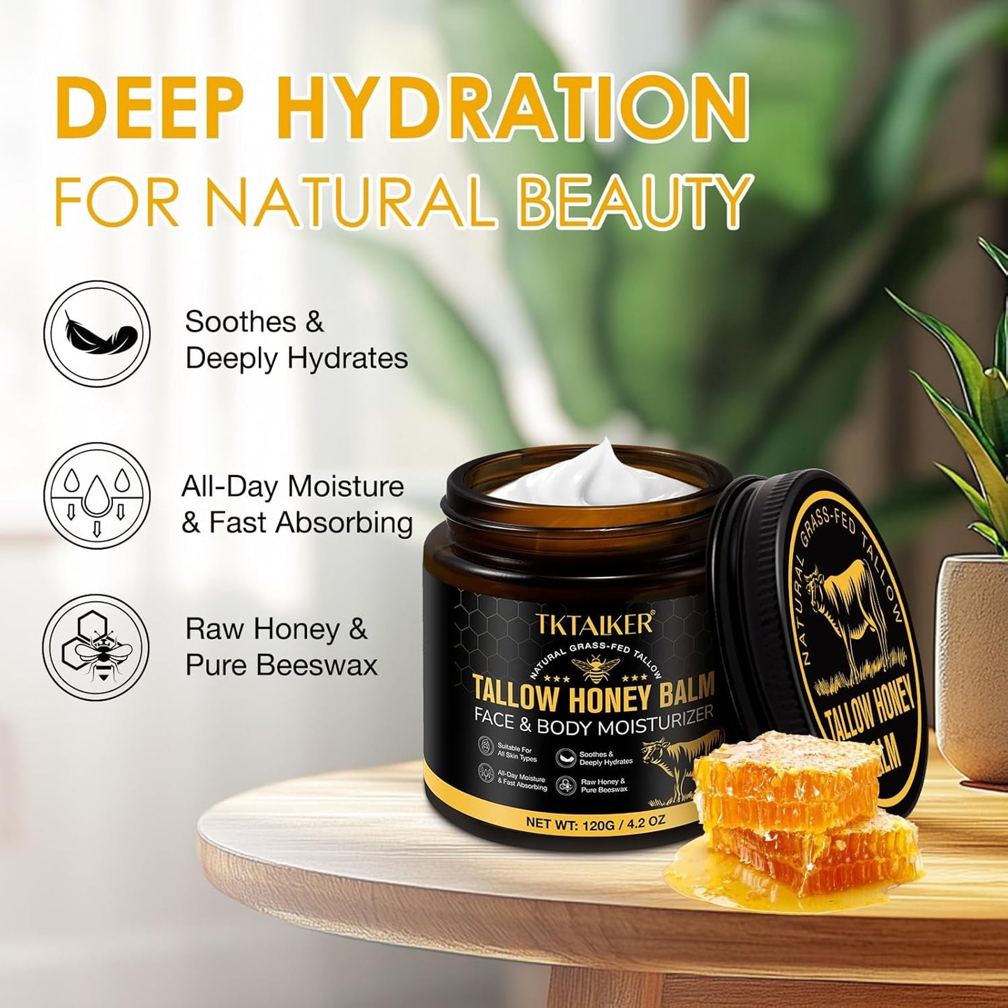 Natural Honey Body Balm Moisturizer 120g