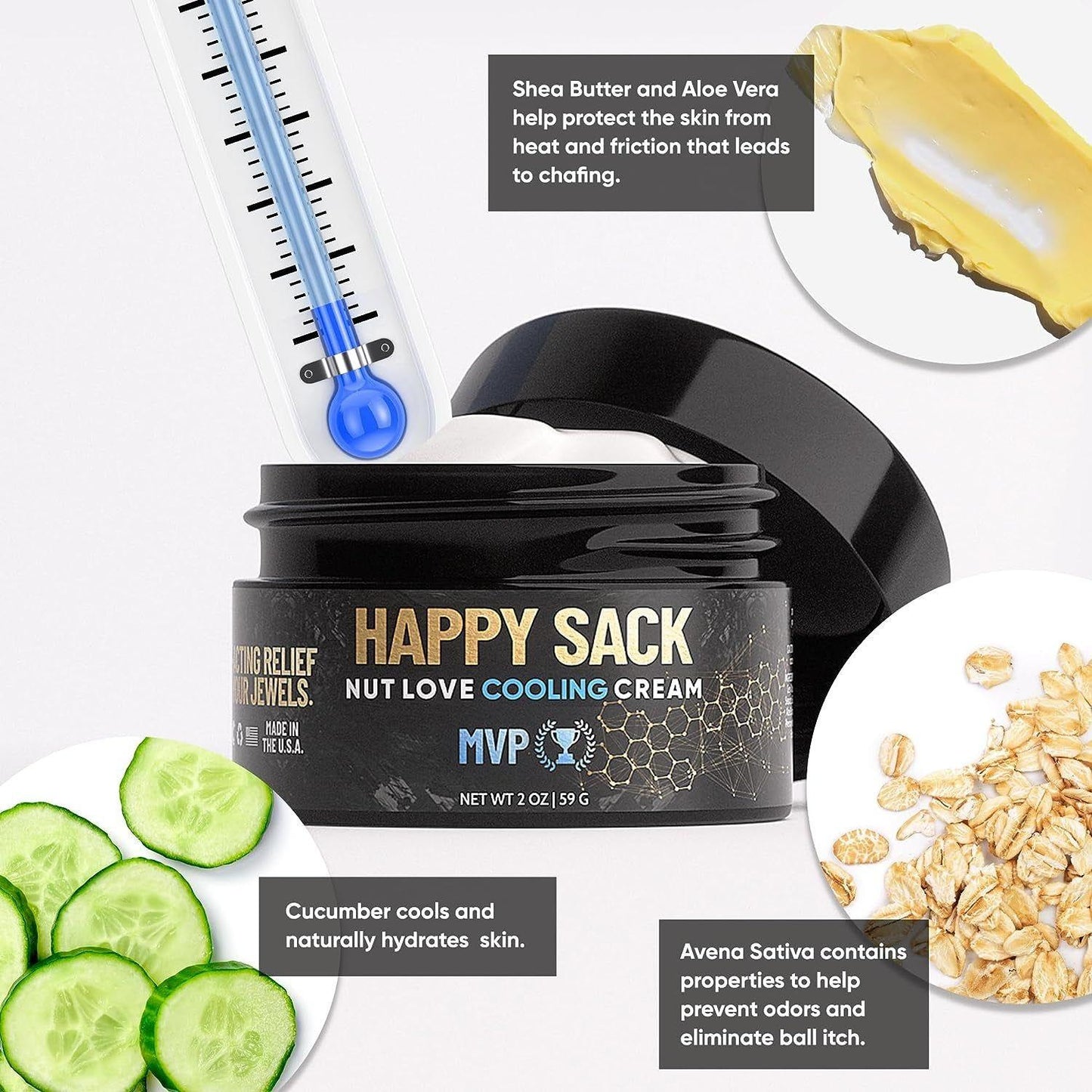 Soften Men's Cooling Cream - Anti Chafe Ball Balm