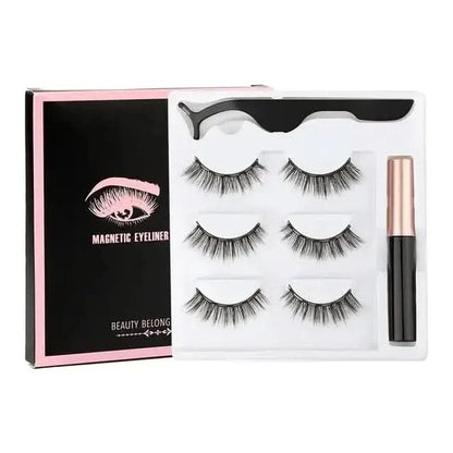 Easy Apply Magnetic Lashes Kit with Waterproof Liner