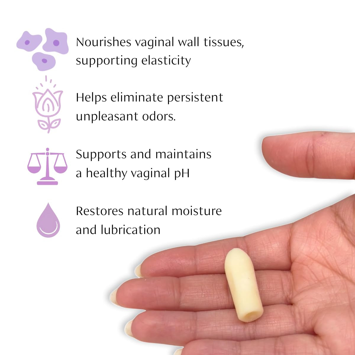 Natural Vaginal Dryness Relief Suppositories 8 Pack